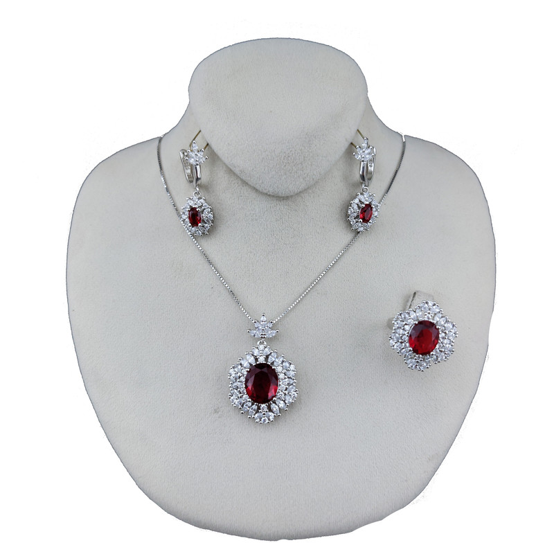 نیم ست نقره زنانه مدل 018