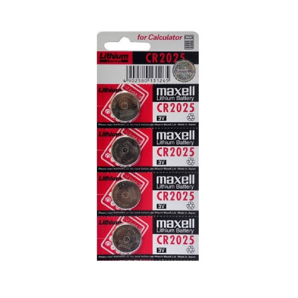 باتری سکه ای مکسل مدل CR2025 بسته ۴ عددی
