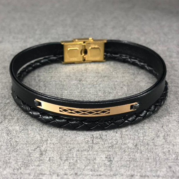 دستبند طلا 18 عیار مردانه دوست خوب مدل dk178