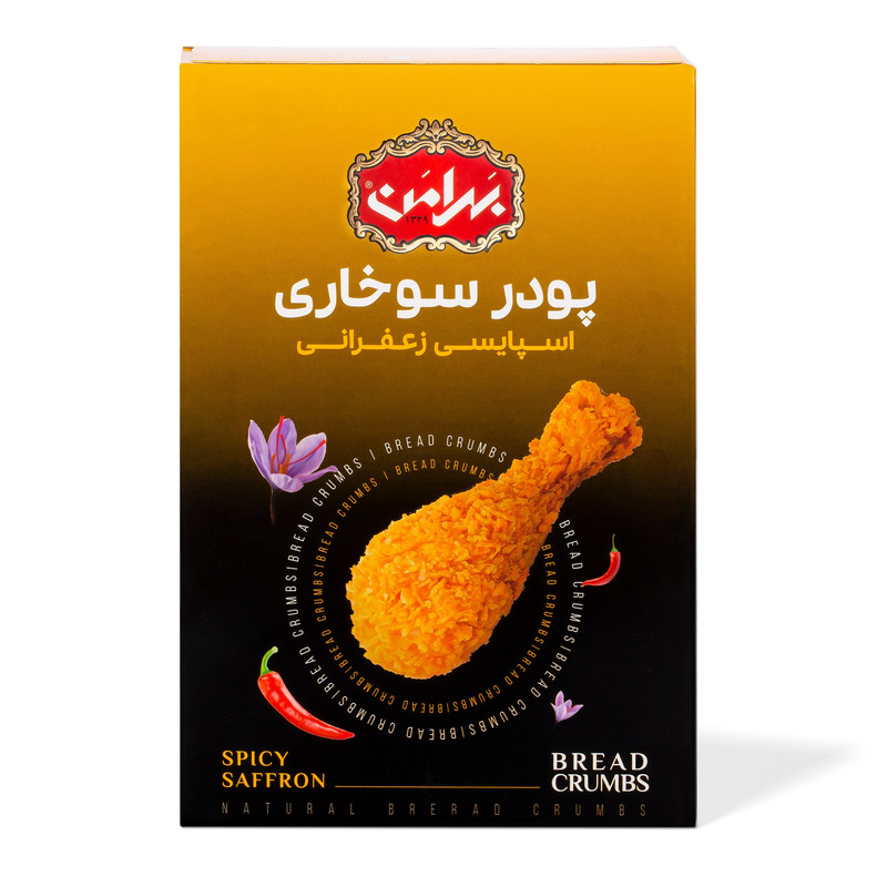 خرید و قیمت پودر سوخاری اسپایسی زعفرانی بهرامن - 300 گرم