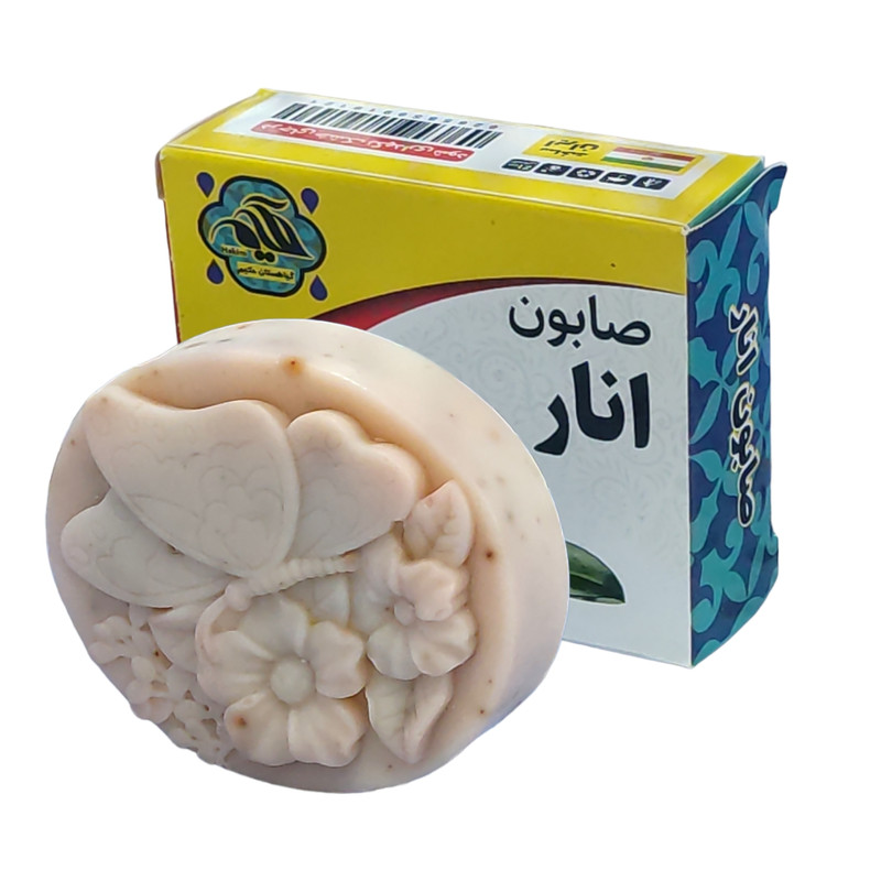صابون شستشو گیاهستان حکیم مدل انار وزن 70 گرم بسته 10 عددی