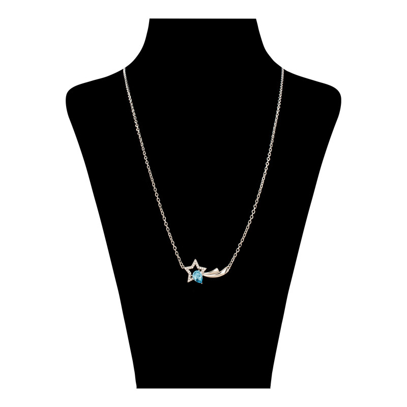 گردنبند نقره زنانه سواروسکی مدل ستاره خاص کد 39942