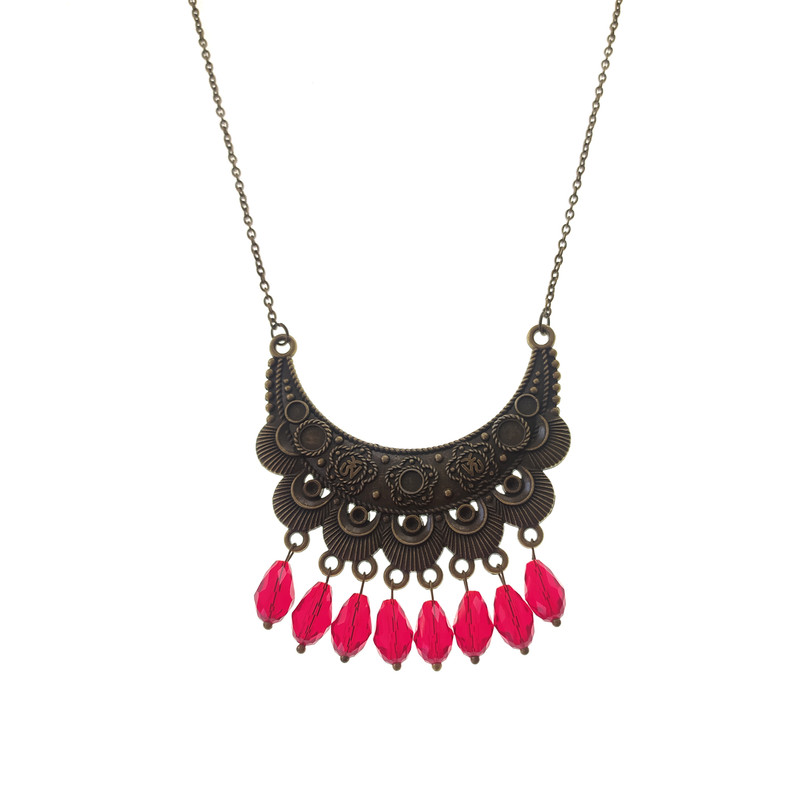 گردنبند زنانه مدل دانه انار کریستالی 04