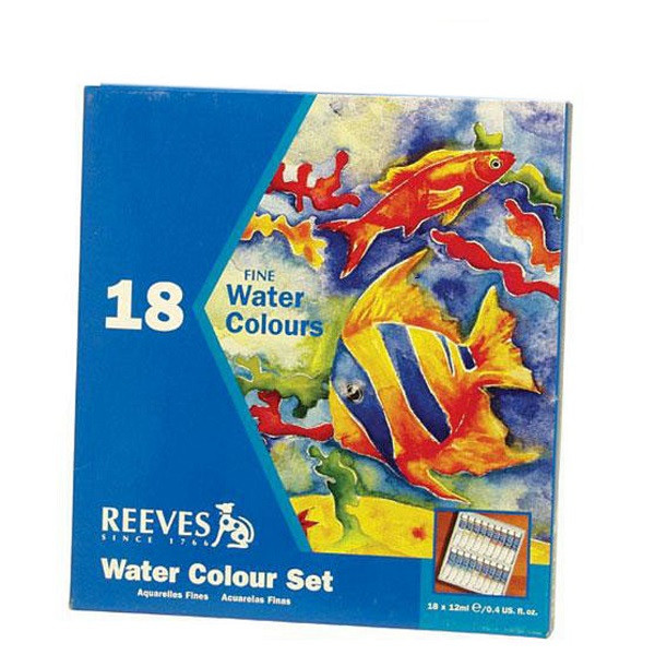 آبرنگ 18 رنگ ریوز مدل تیوپی