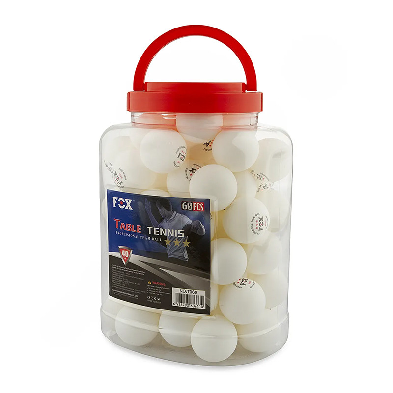 خرید و قیمت توپ پینگ پنگ فاکس مدل F60 مجموعه 60 عددی