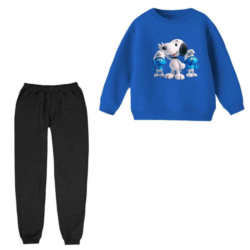 ست سویشرت و شلوار مدل اسنوپی کد ۵۷ رنگ آبی