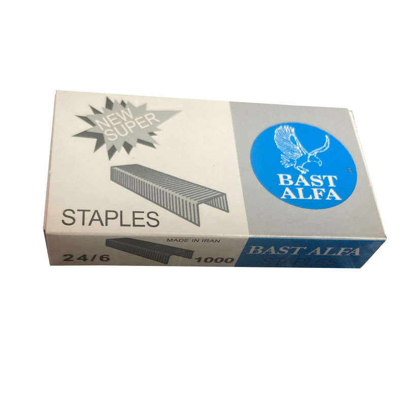 سوزن منگنه بست آلفا مدل NEW SUPER سایز 24/6 بسته 1000 عددی