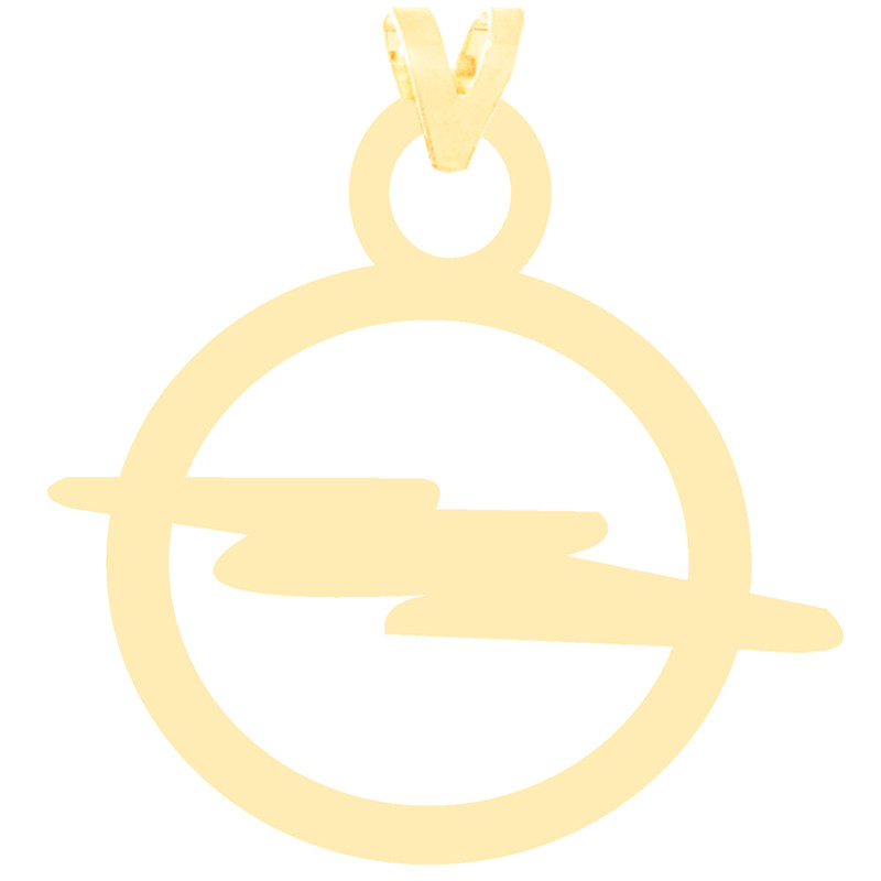 آویز گردنبند طلا 18 عیار زنانه کرابو طرح رعد و دایره مدل Kr3116