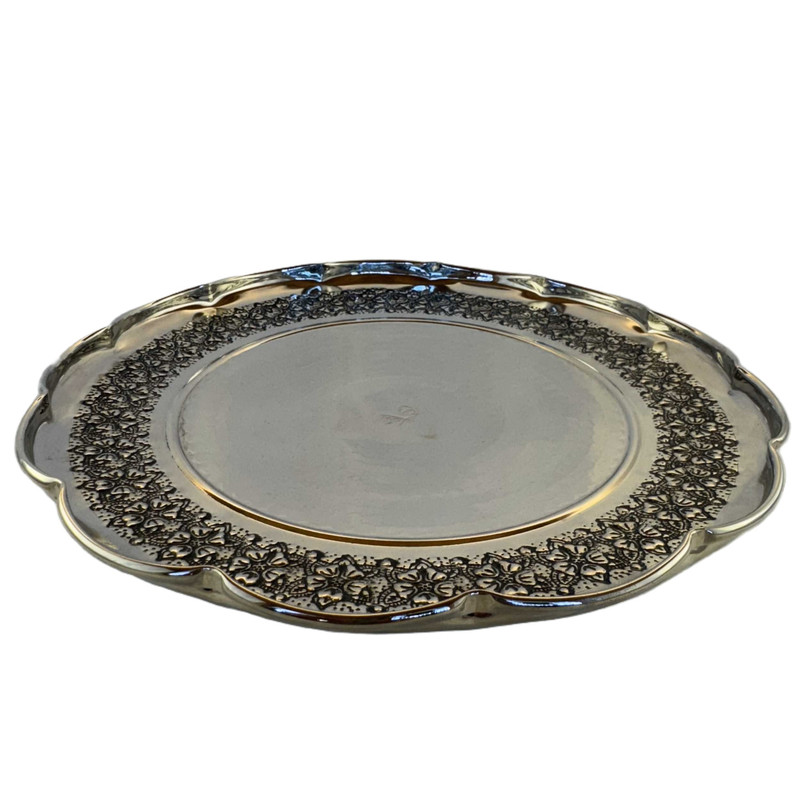 شیرینی خوری مسی مدل گلدار