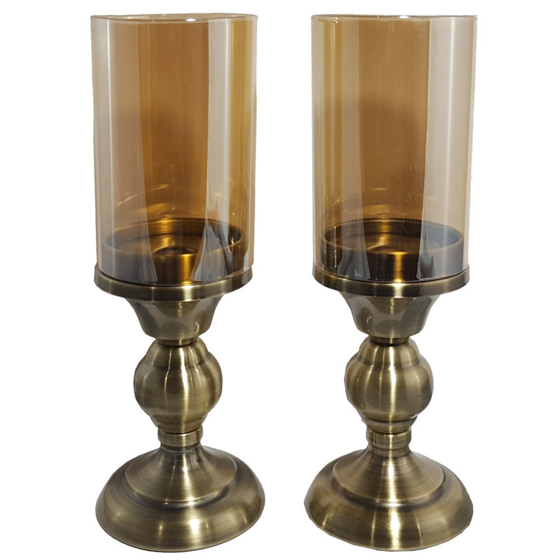 شمعدان شیانچی طرح استوانه کوچک کد 09040079 یک جفت