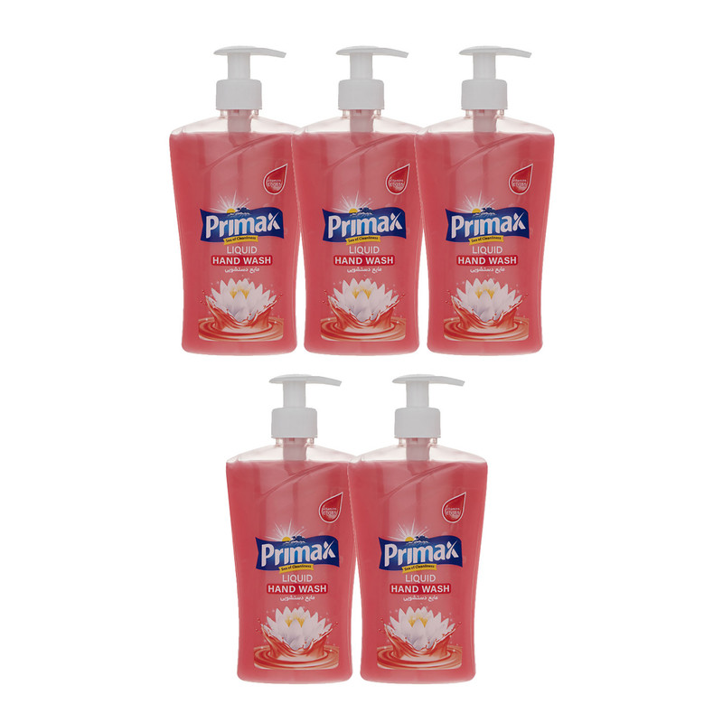 خرید و قیمت مایع دستشویی پریمکس مدل Pink حجم 450 میلی لیتر بسته 5 عددی
