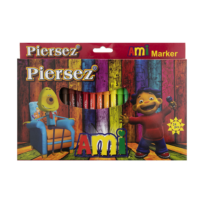 خرید و قیمت ماژیک رنگ آمیزی 24 رنگ پییرسز کد 505552