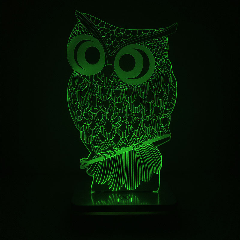 چراغ خواب طرح جغد مدل هفت رنگ