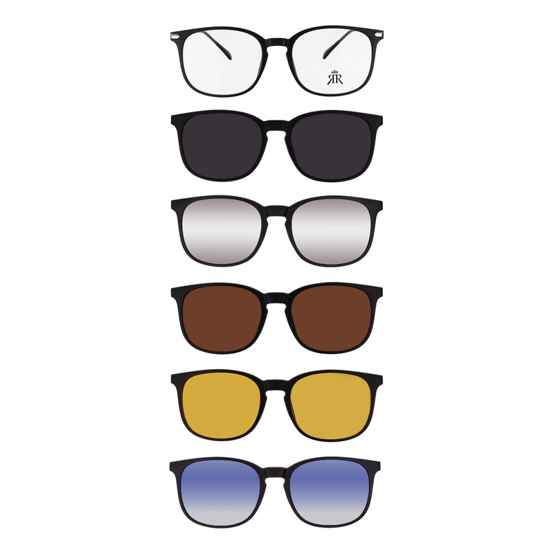 خرید و قیمت فریم عینک طبی راتین مدل 2323T به همراه کاور آفتابی مجموعه 6 عددی