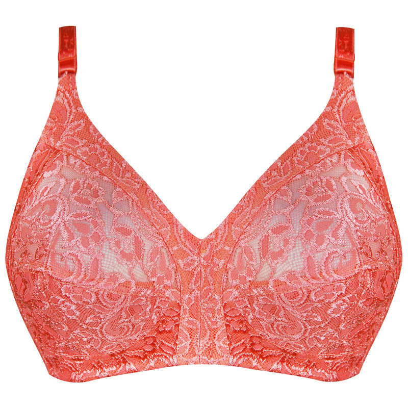 سوتین زنانه مدل دانتل رنگ گلبهی