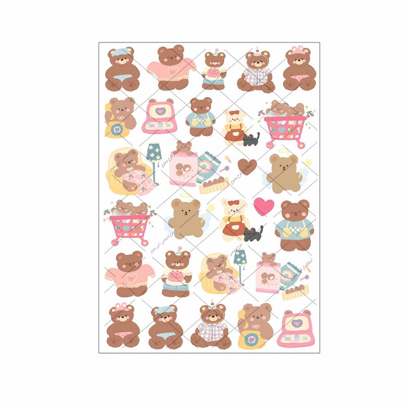 برچسب مدل برش نخورده طرح اسکرپ بوک خرید خرس