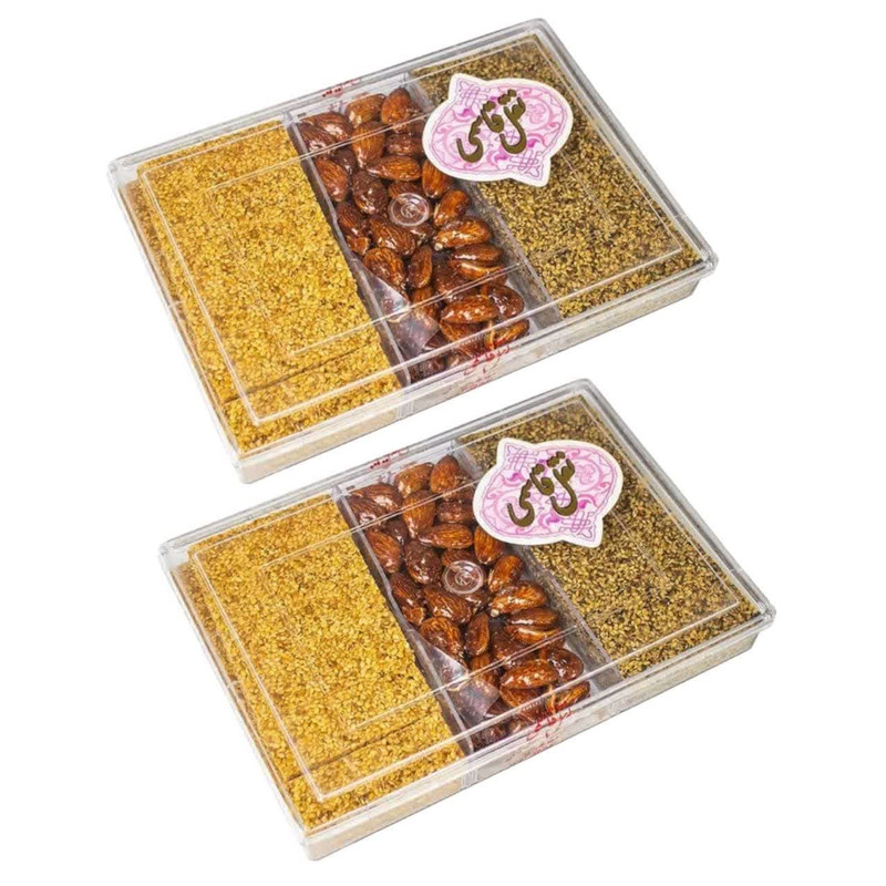 خرید و قیمت کنجد و بادام سوخته نقل محمد رشید قاسمی - 500 گرم مجموعه 2 عددی