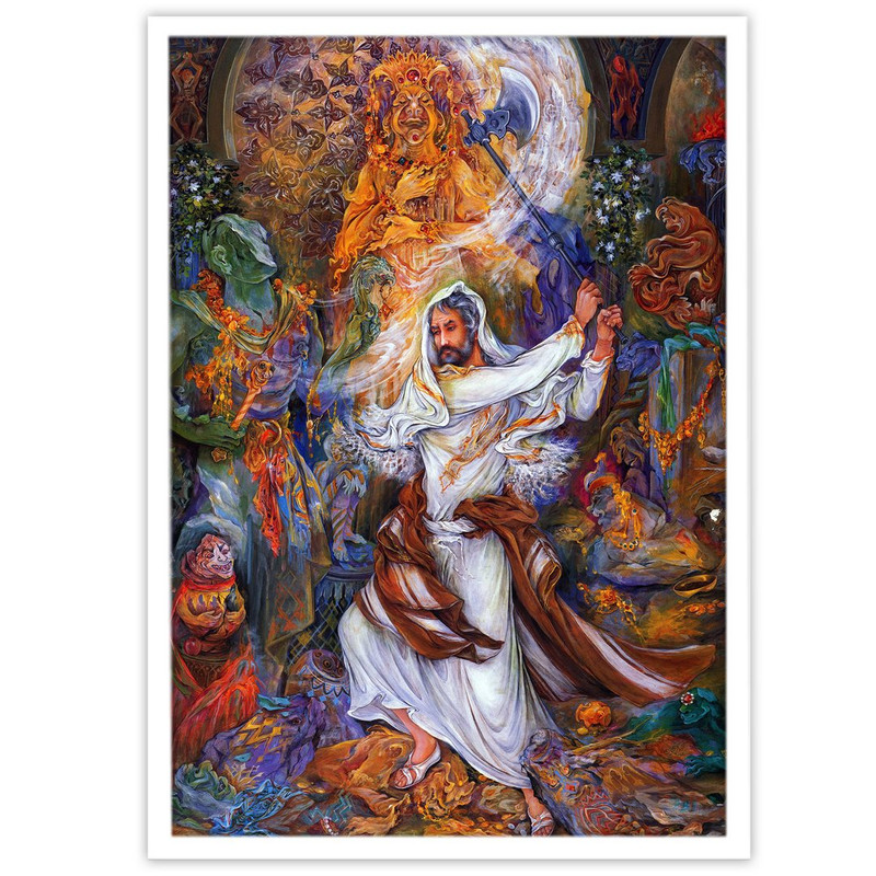 تابلو بکلیت طرح نگارگری و نقاشی مینیاتوری ایرانی مدل W-11179