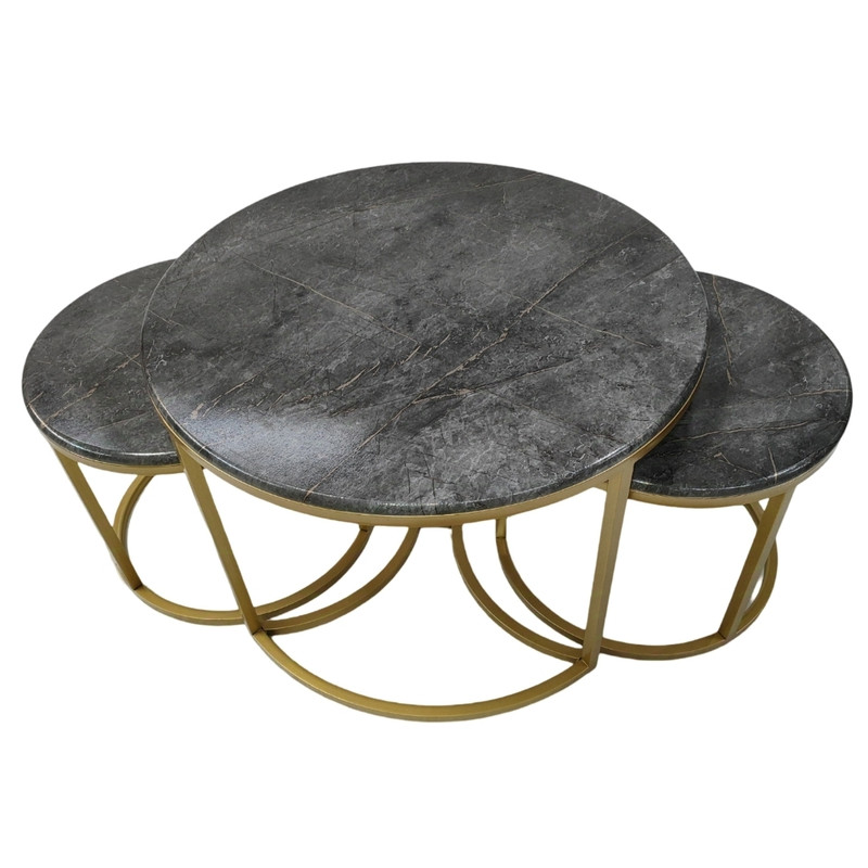 میز پذیرایی آقای فلز مدل پرشین مجموعه سه عددی