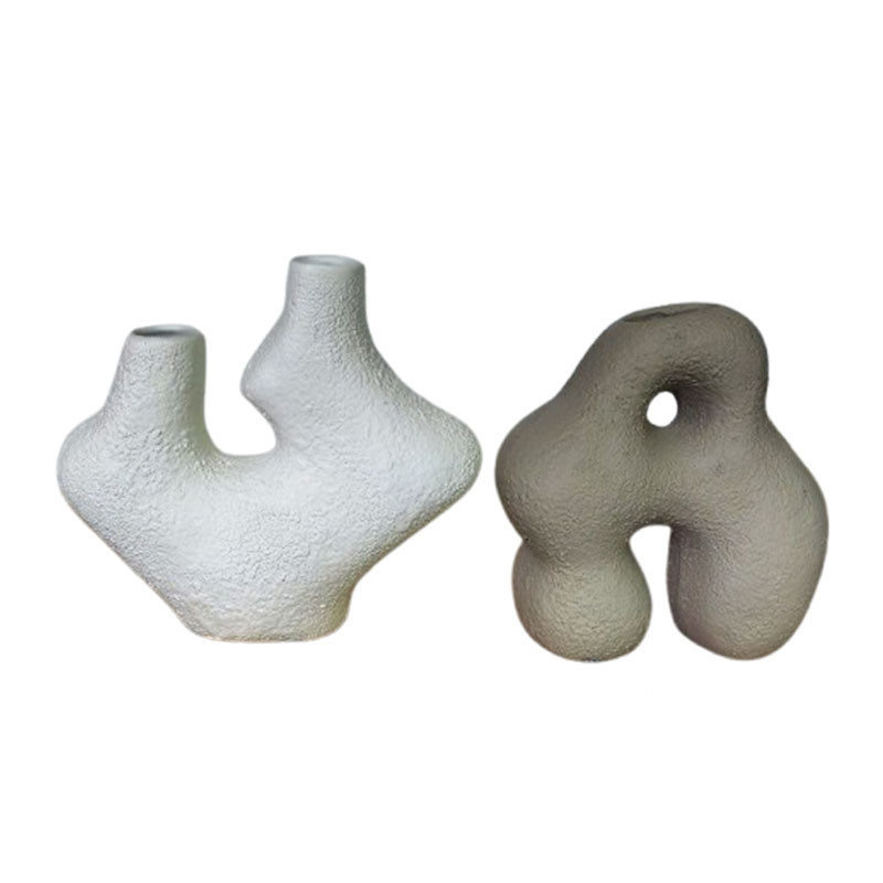 گلدان دکوری دنیا دکوری سرمد مدل تکسچر مجموعه 2عددی