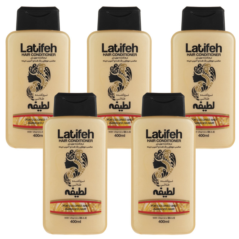 خرید و قیمت نرم کننده مو لطیفه مدل GOLD حجم 400 میلی لیتر مجموعه 5 عددی