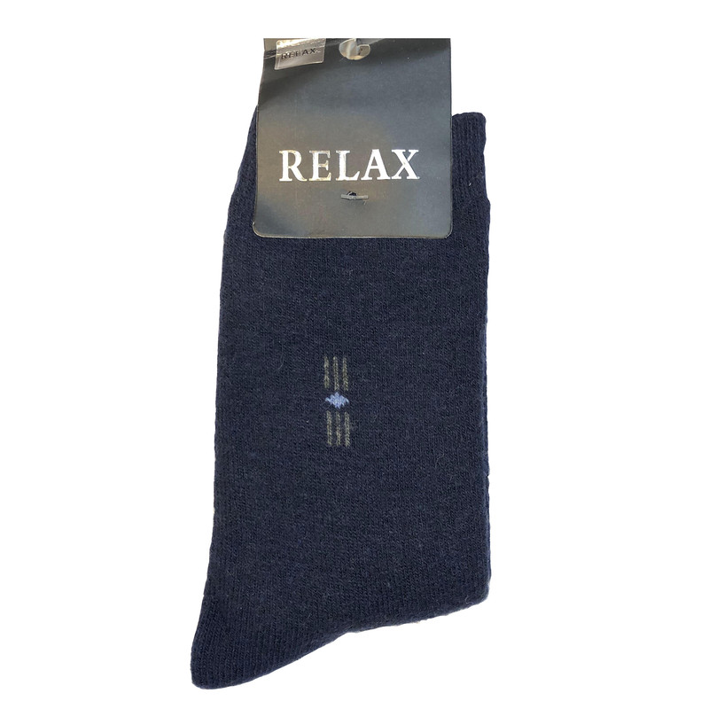 جوراب مردانه ریلکس مدل پشمی حولهای 317 رنگ سرمه ای