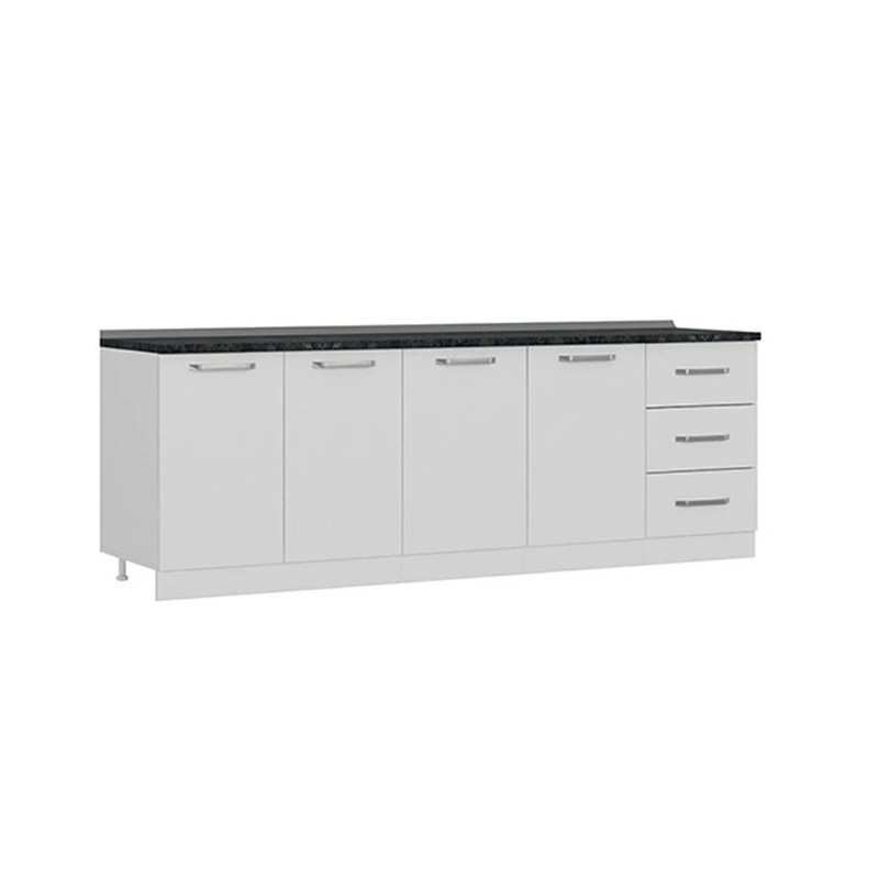 کابینت زمینی فلفور کابینت مدل 240 cm مجموعه 3 عددی