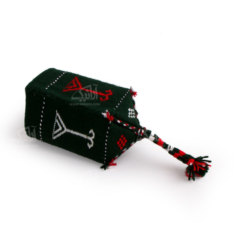 زنگوله آهنی با رویه گلیم سبز طرح شاباش مدل 1120200002