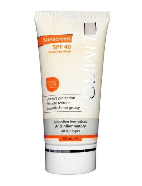 کرم ضد آفتاب لیمپیو مدل Deep Care Spf 40 کد Li0070 حجم 50 میلی لیتر