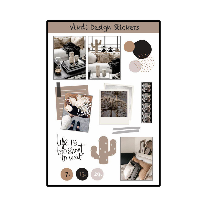 خرید و قیمت برچسب ویکدی طرح برش خورده بولت ژورنال و اسکرپ بوک مدل کاکتوس کد 515