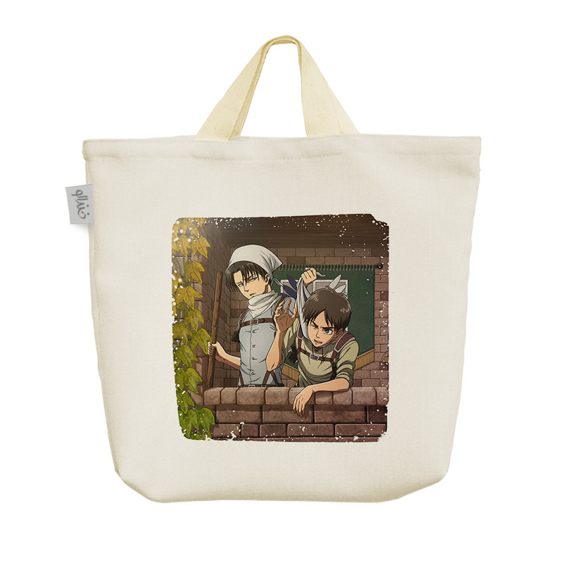 ساک خرید خندالو مدل ارن و لیوای انیمه اتک آن تایتان کد 983