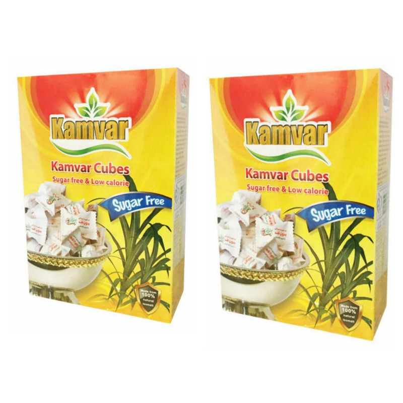 قند حبه رژیمی پذیرایی کامور - 140 گرم بسته 2 عددی