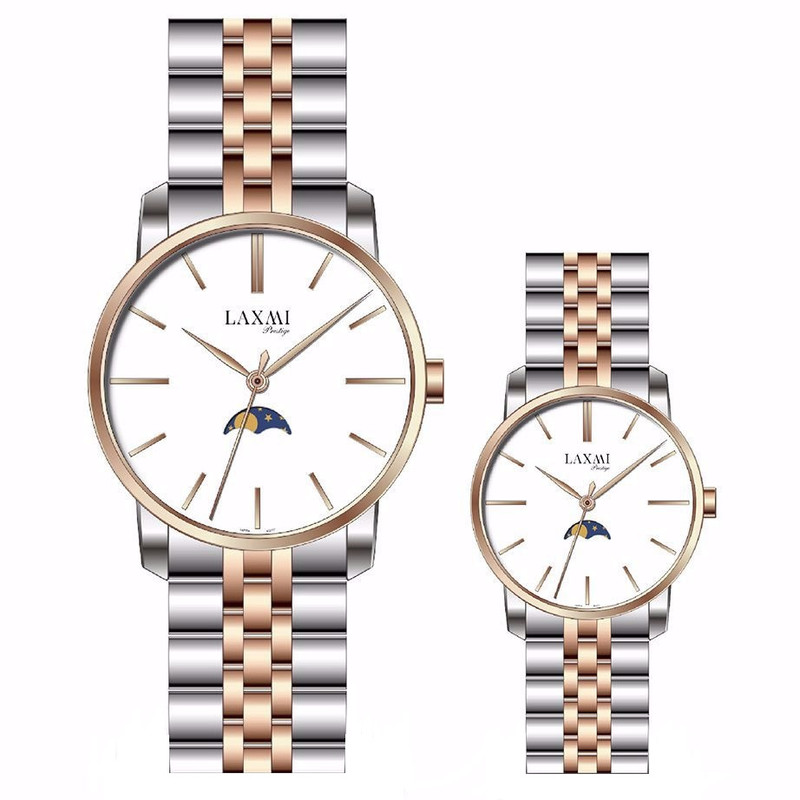 ست ساعت مچی عقربه ای زنانه و مردانه لاکسمی مدل 8520g-8520l