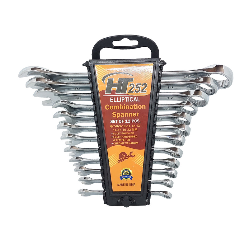 آچار یکسر رینگی و یکسر تخت اچ تی اینسترومنتس مدل HT 252 بسته 12 عددی