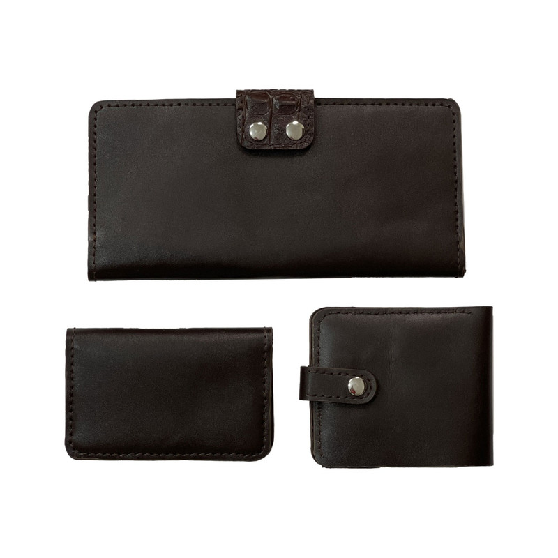 کیف دستی دست دوز مردانه کد 10 مجموعه 3 عددی