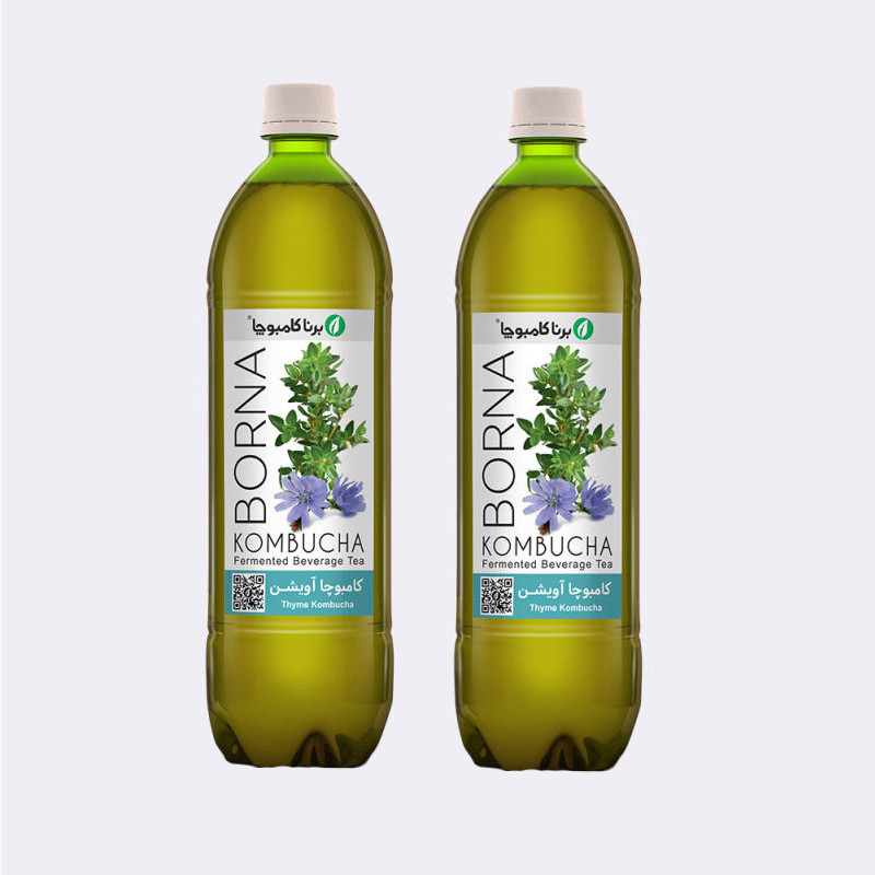 نوشیدنی آویشن کامبوچا - 1 لیتر بسته 2 عددی