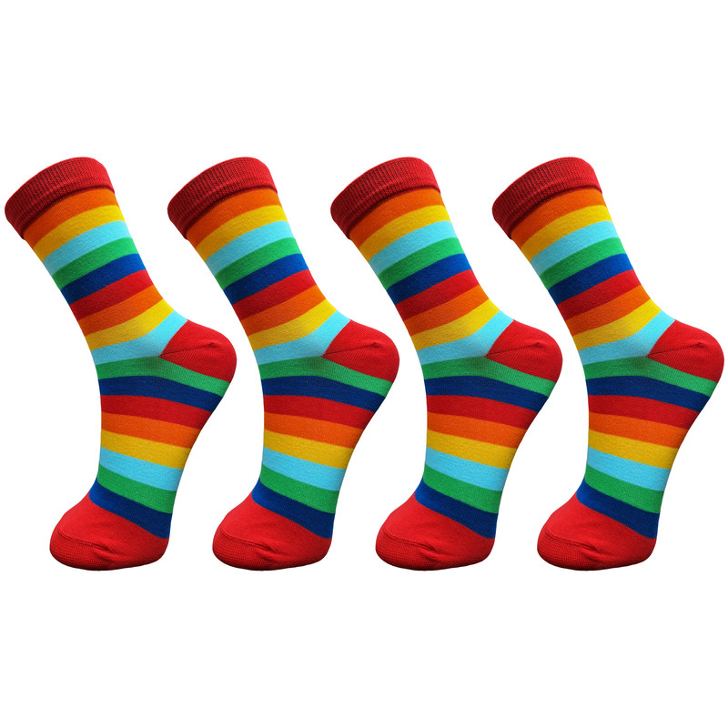 خرید و قیمت جوراب ساق بلند زنانه ادیب مدل رنگین کمانی کد 02012 بسته 4 عددی