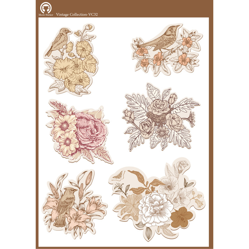 برچسب میو استیکر مدل وینتیج کالکشن کد VC32
