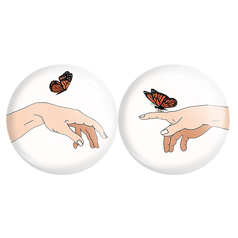 مگنت خندالو مدل آفرینش و پروانه کد A12 مجموعه 2 عددی