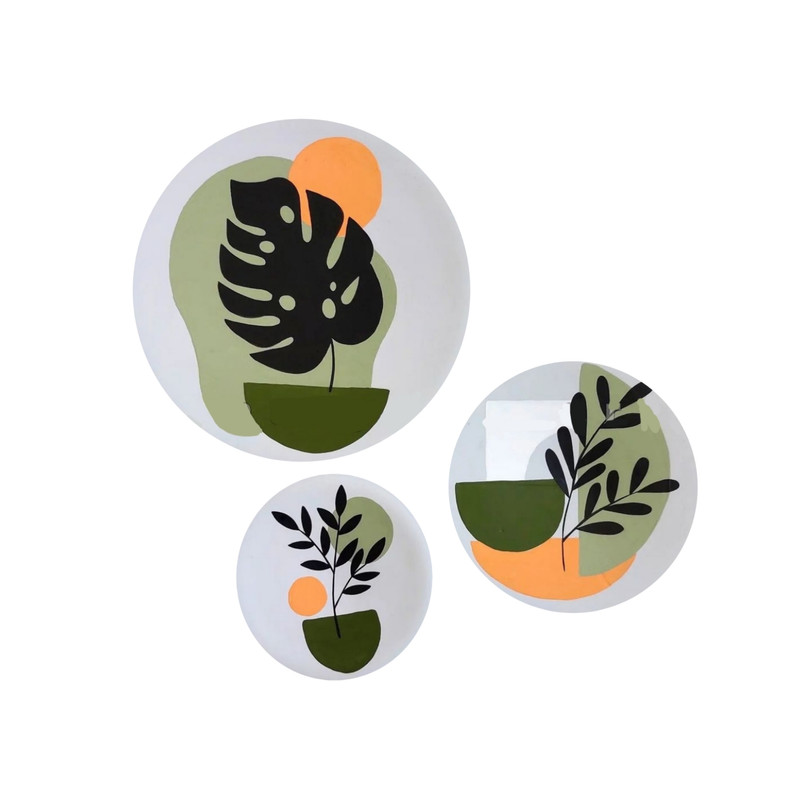 خرید و قیمت بشقاب دیوارکوب سفالی کد ۸۳ مجموعه ۳ عددی