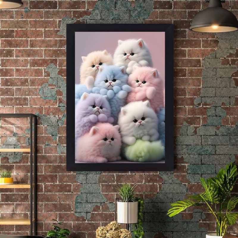 خرید و قیمت تابلو نوری مدل بچه گربه بامزه کد 1028