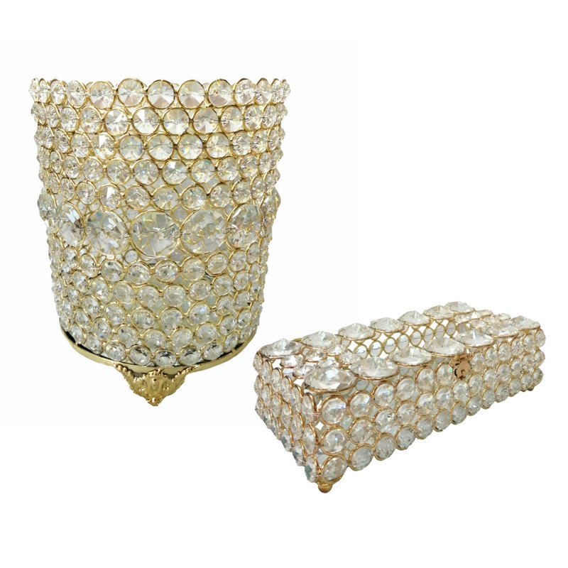 ست سطل و جای دستمال کاغذی مدل دانه