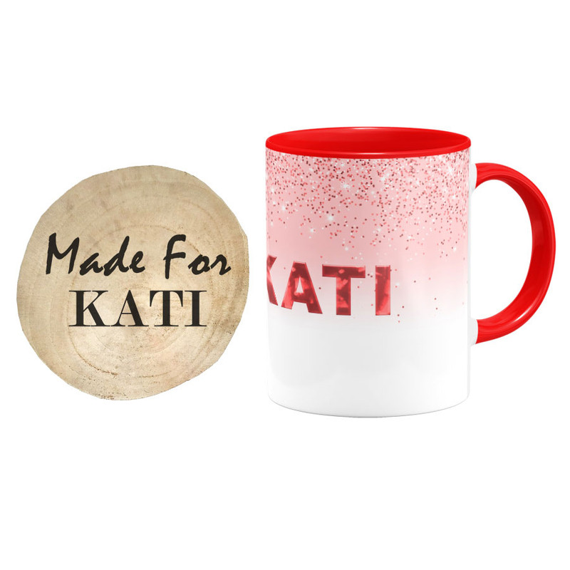 ماگ گالری وبفر مدل کتی به همراه زیر لیوانی