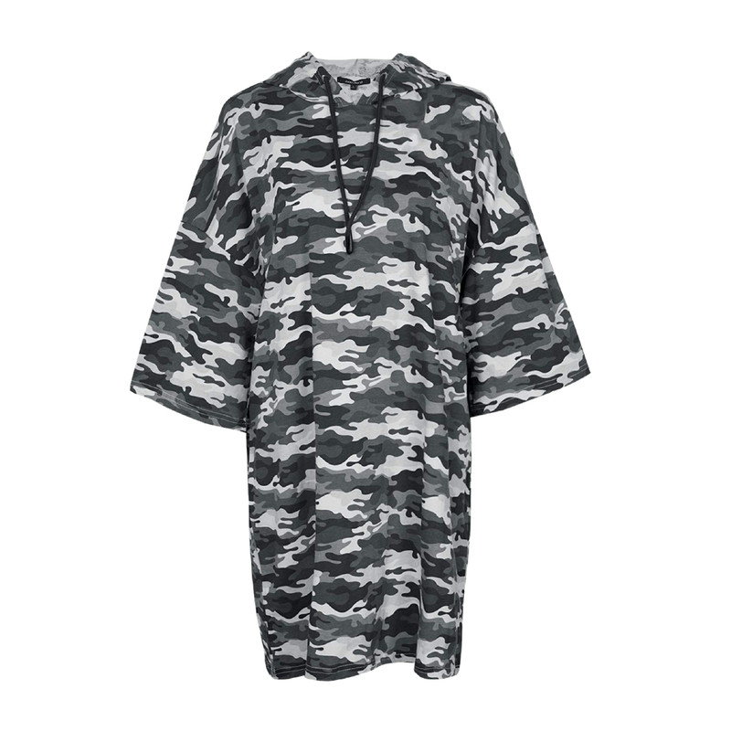 تی شرت لانگ زنانه جوتی جینز مدل بلند کد 155130 رنگ طوسی تیره