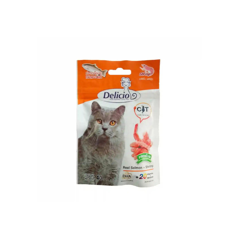 خرید و قیمت تشویقی گربه دلیشو مدل Shrimp وزن 40 گرم