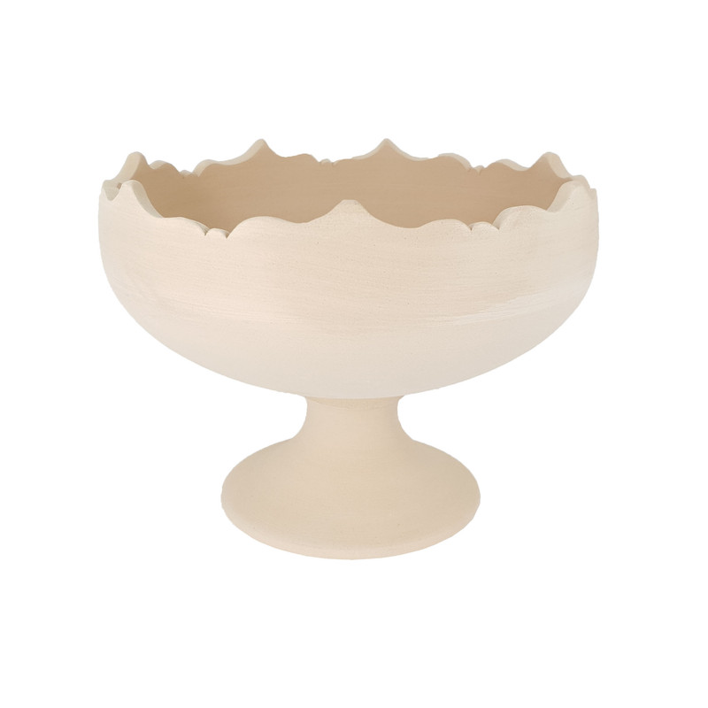 میوه خوری سفالی خام مدل کمانی کد ME