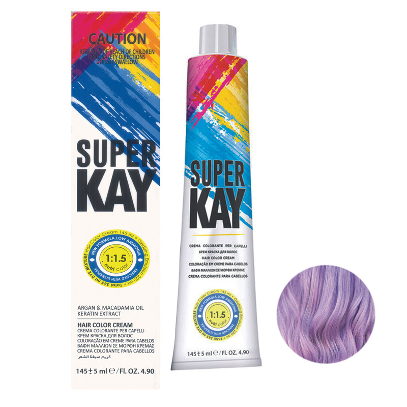 رنگ مو سوپرکی شماره F4 حجم 145 میلی لیتر رنگ یاسی