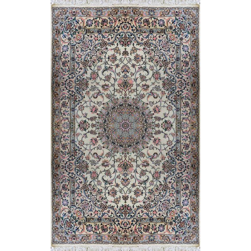 فرش دستبافت 4 متری مدل لچک ترنج نائین 9لا کد 691