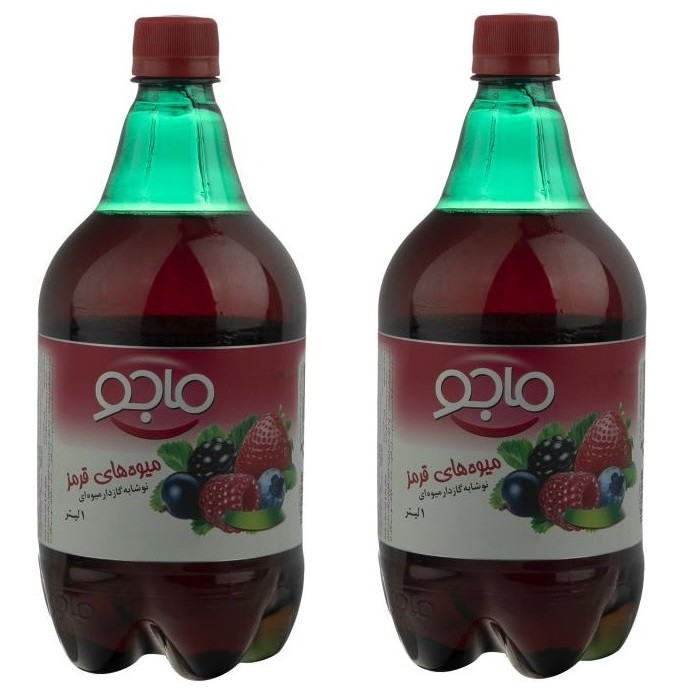 خرید و قیمت نوشابه گازدار طعم میوه های قرمز ماجو - 1 لیتر بسته 2 عددی
