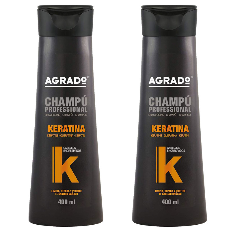 شامپو مو آگرادو مدل کراتینه حجم 400 میلی لیتر بسته 2 عددی